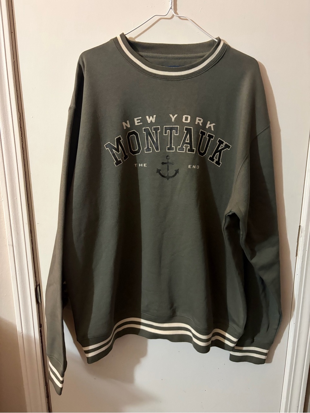 NWOT Men's Blue 84 Large Montauk Green Crewneck Sweatshirt Tote16